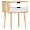 vidaXL Table de chevet 47x35x59 cm Bois de manguier massif
