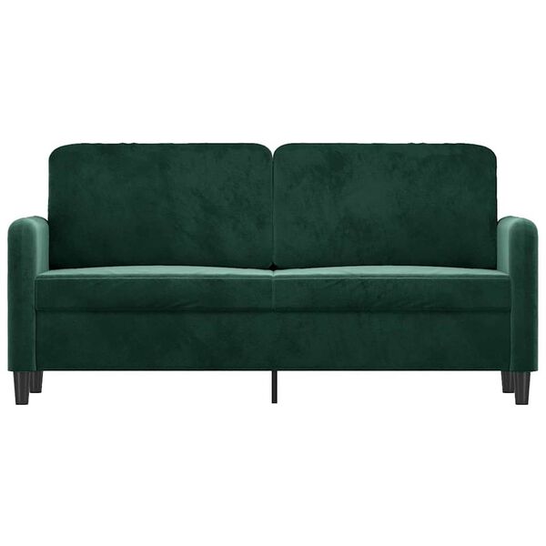 vidaXL Canap&eacute; &agrave; 2 places Vert fonc&eacute; 140 cm Velours