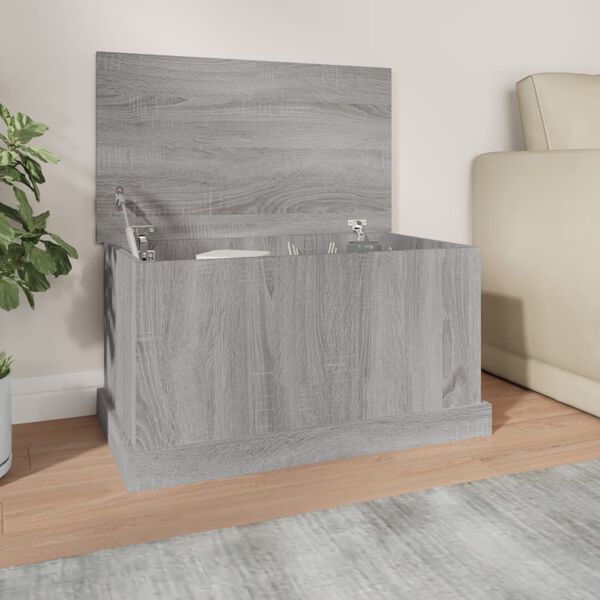 vidaXL Bo&icirc;te de rangement sonoma gris 70x40x38 cm bois d'ing&eacute;nierie