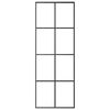 vidaXL Porte coulissante Aluminium et verre ESG 76x205 cm Noir