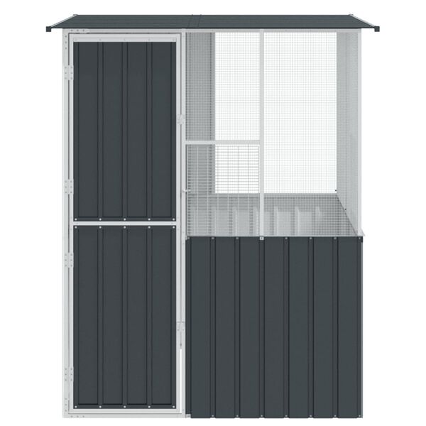 vidaXL Cage pour oiseaux Anthracite 165 x 165 x 200 cm Acier galvanis&eacute;