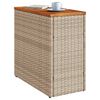 vidaXL Table d'appoint de jardin dessus en bois beige 58x27,5x55 cm
