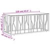 vidaXL Table basse 110x45x45 cm acier inoxydable et verre