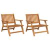 vidaXL Banc de Relaxation 2 pcs Marron Bois d'Acacia Massif