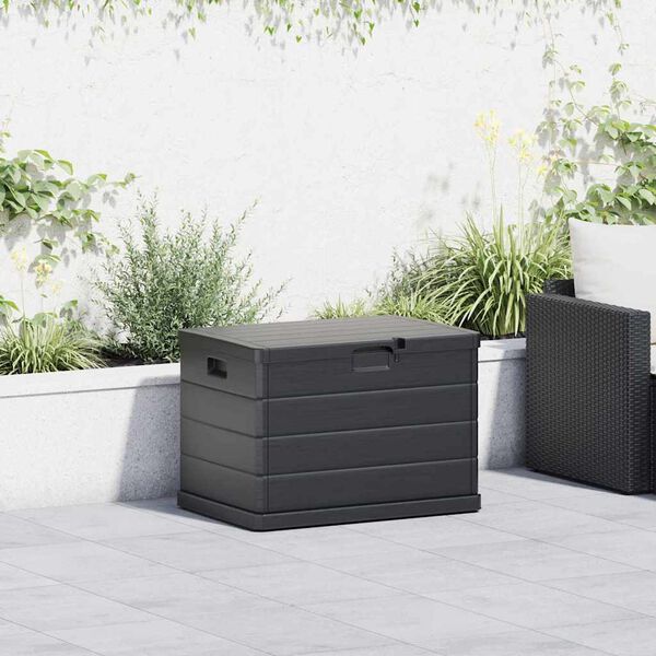 vidaXL Boîte de Rangement de Jardin Anthracite 77,5 x 54,5 x 53 cm