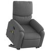 vidaXL Fauteuil inclinable de massage gris fonc&eacute; tissu