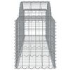vidaXL Paniers &agrave; gabions arqu&eacute;s 15 pcs 200x50x60/80 cm fer galvanis&eacute;