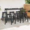 vidaXL Ensemble de bar de jardin 6 pcs Noir HDPE