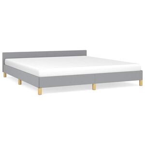 vidaXL Cadre de lit sans matelas gris clair tissu