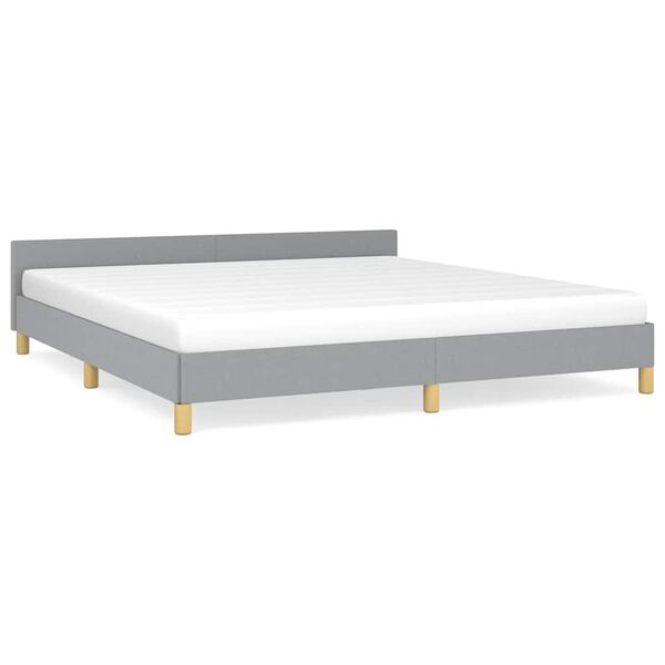 vidaXL Cadre de lit sans matelas gris clair tissu