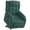 vidaXL Fauteuil inclinable de massage vert fonc&eacute; tissu