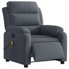 vidaXL Fauteuil inclinable de massage électrique gris foncé velours
