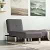 vidaXL Chaise longue gris similicuir
