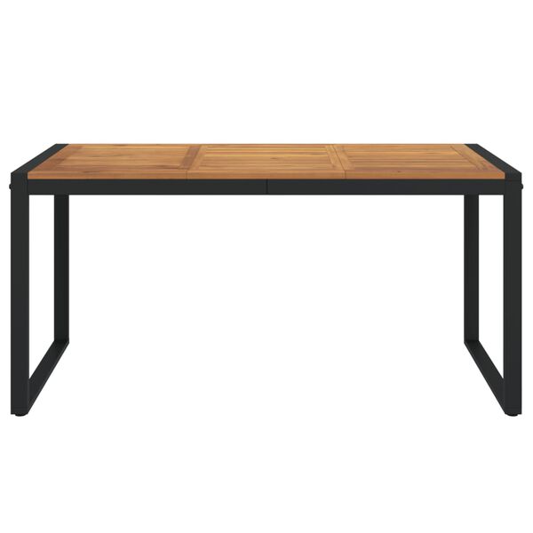 vidaXL Table de jardin et pieds en forme de U 160x80x75 cm bois acacia