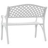 vidaXL Banc de jardin 102 cm aluminium coulé blanc