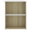 vidaXL Bureau Blanc et ch&ecirc;ne sonoma 110x60x73 cm Agglom&eacute;r&eacute;