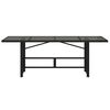 vidaXL Table de jardin dessus en verre noir 190x80x74cm r&eacute;sine tress&eacute;e