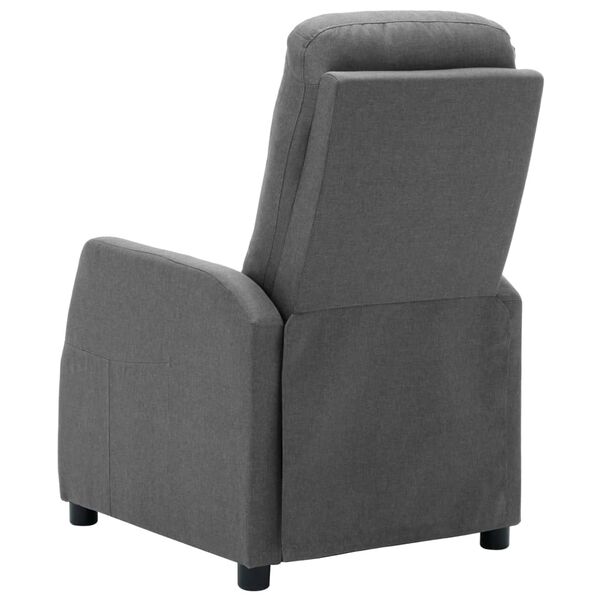 vidaXL Fauteuil inclinable &eacute;lectrique gris clair tissu