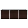 vidaXL Lit sur&eacute;lev&eacute; de jardin Marron 240x80x77 cm Acier galvanis&eacute;
