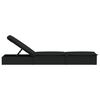 vidaXL Chaise longue 1 pc avec coussin noir 201x55x62cm résine tressée