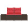 vidaXL Canap&eacute; de jardin avec coussin 184 x 62 x 69 cm polyrotin