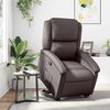 vidaXL Fauteuil inclinable marron foncé cuir véritable