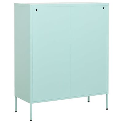 vidaXL Armoire de rangement Vert menthe 80x35x101,5 cm Acier