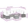 vidaXL Ensemble de canap&eacute; de jardin avec coussin 8 pcs Gris polyrotin