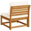 vidaXL Salon de jardin avec coussins bois massif d'acacia