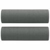 vidaXL Canap&eacute; 2 places avec oreillers gris fonc&eacute; 140 cm tissu
