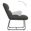 vidaXL Chaise de d&eacute;tente avec cadre en m&eacute;tal Gris fonc&eacute; Velours