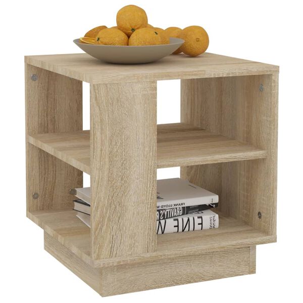 vidaXL Table basse ch&ecirc;ne sonoma 40x40x43 cm bois d'ing&eacute;nierie