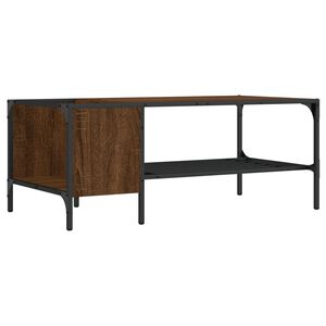 vidaXL Table basse avec support chêne marron 100x51x40 cm