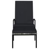 vidaXL Chaise longue avec repose-pied R&eacute;sine tress&eacute;e Gris