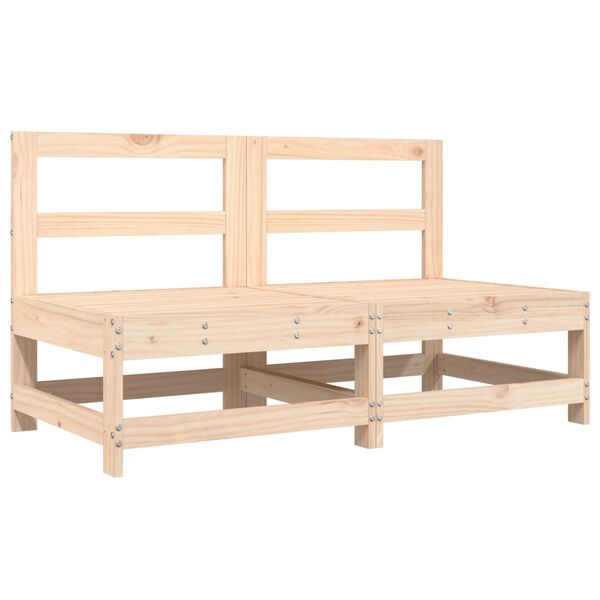 vidaXL Canap&eacute;s centraux de jardin 2 pcs bois de pin massif