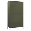 vidaXL Garde-robe Vert olive 90x50x180 cm Acier