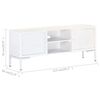 vidaXL Meuble TV Blanc 115x30x46 cm Bois massif de manguier