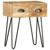 vidaXL Table de chevet 40 x 30 x 50 cm Bois de manguier massif