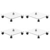 vidaXL Supports roulants &agrave; plantes 4 pcs 35x35 cm Carr&eacute; Verre tremp&eacute;