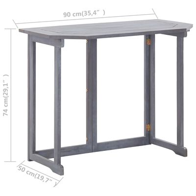 vidaXL Table pliable de balcon 90x50x74 cm Bois d'acacia massif