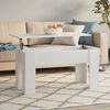 vidaXL Table basse blanc brillant 101x49x52 cm bois d'ing&eacute;nierie