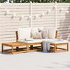 vidaXL Salon de jardin 4 pcs avec coussins Bois d'acacia solide