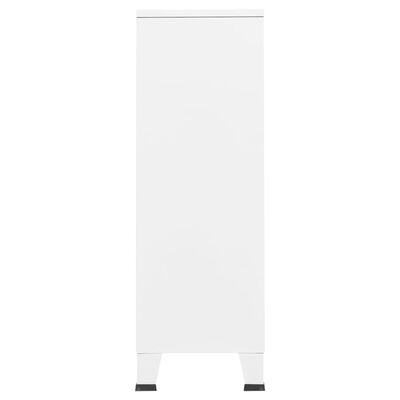 vidaXL Garde-robe industrielle Blanc 67x35x107 cm Acier