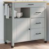 vidaXL Chariot de cuisine MONZA 84x40x88,5 cm bois massif de pin