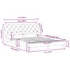 vidaXL Cadre de lit sans matelas gris clair 152x203 cm velours