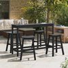 vidaXL Ensemble de bar de jardin 4 pcs Noir HDPE