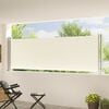 vidaXL Auvent latéral rétractable de patio 117x600 cm Crème