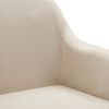 vidaXL Chaise pivotante &agrave; manger cr&egrave;me tissu