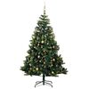vidaXL Sapin de No&euml;l artificiel articul&eacute; 300 LED et boules 210 cm