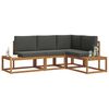 vidaXL Ensemble de canap&eacute;s d'ext&eacute;rieur 4 Pi&egrave;ce Naturel et Anthracite